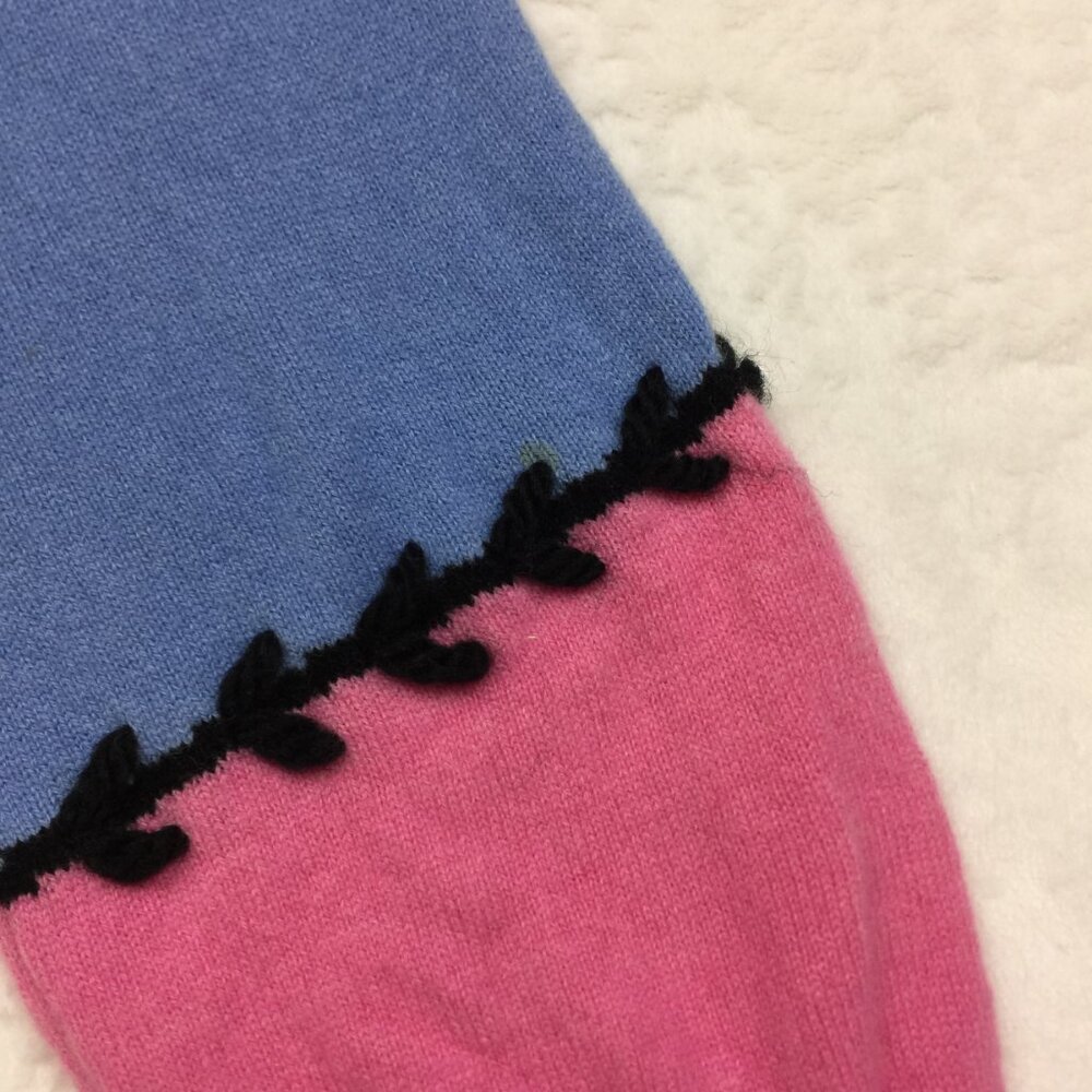 Moschino Couture Milano Sweater Cardigan Size 10 Womans Wool Cashmere Colorblock - Picture 12 of 16